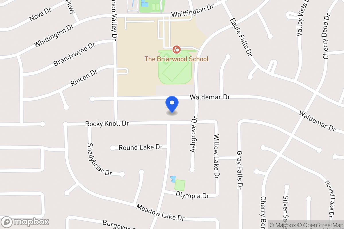 Map of 12214 Rocky Knoll Dr, Houston