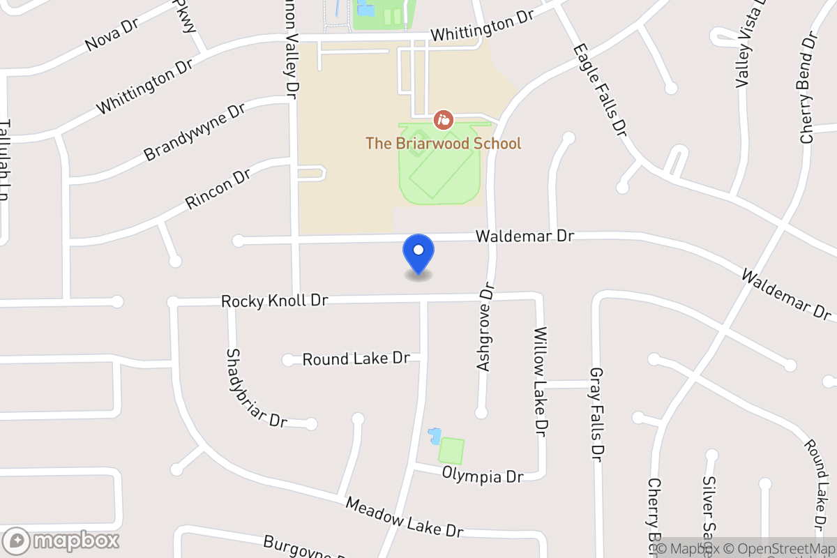 Map of 12218 Rocky Knoll Dr, Houston