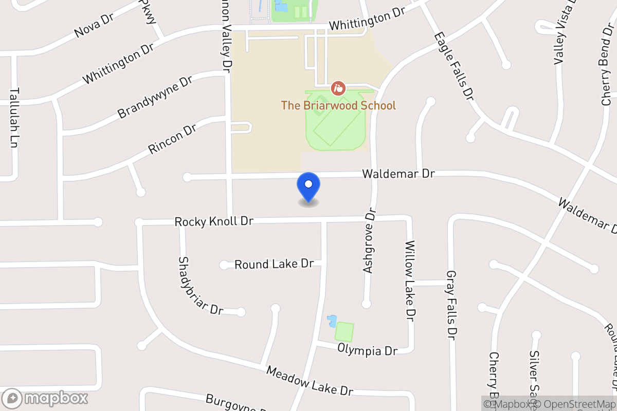 Map of 12222 Rocky Knoll Dr, Houston