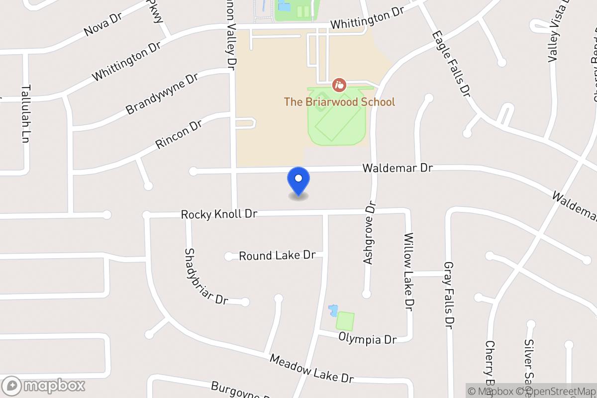 Map of 12226 Rocky Knoll Dr, Houston
