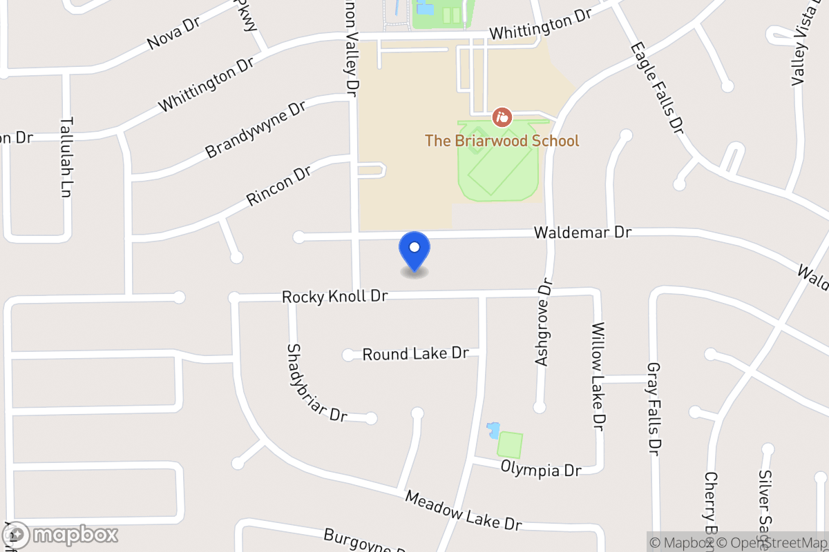 Map of 12234 Rocky Knoll Dr, Houston