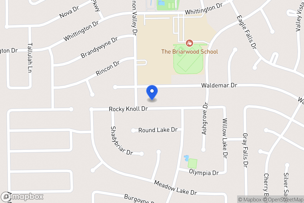 Map of 12238 Rocky Knoll Dr, Houston