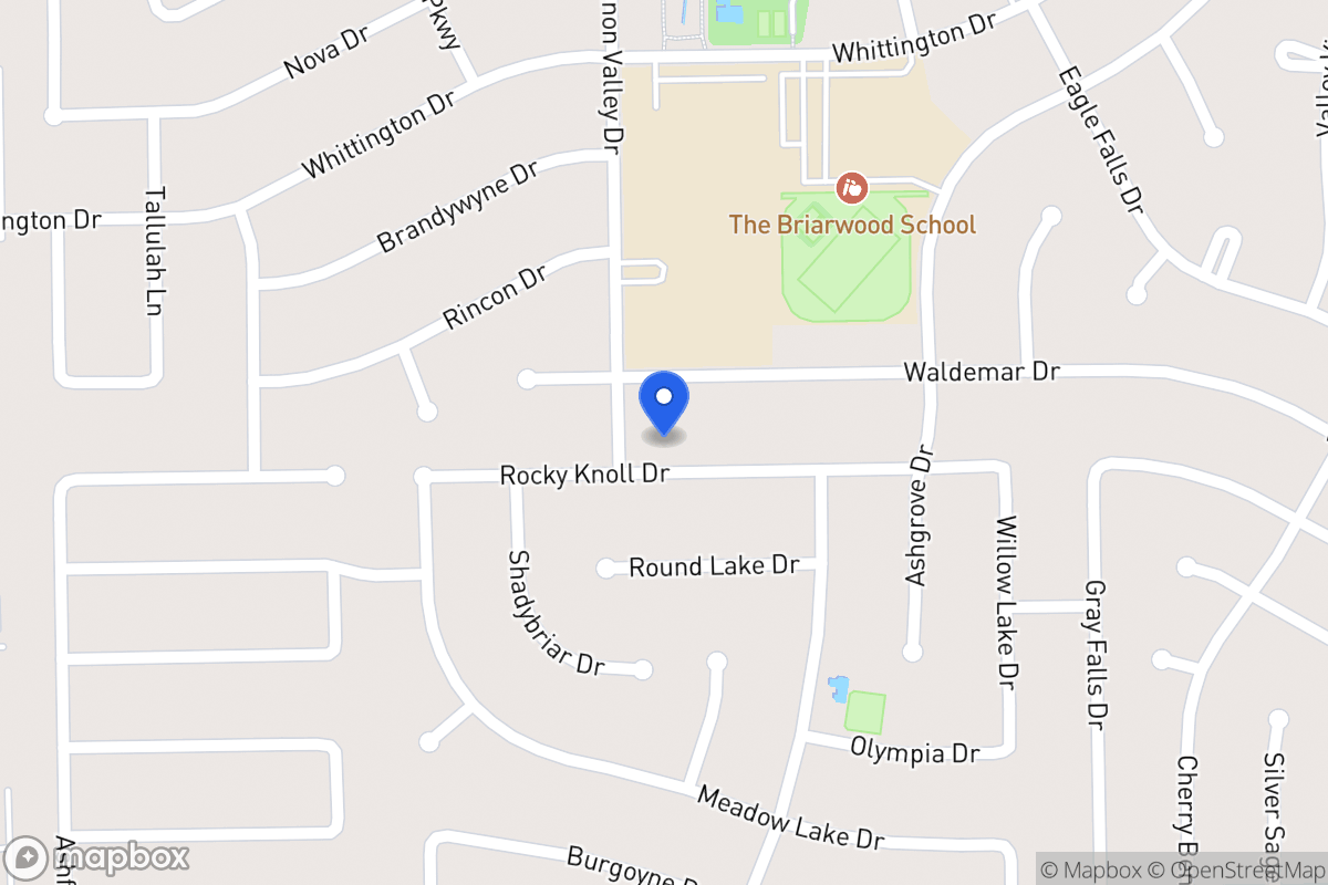 Map of 12242 Rocky Knoll Dr, Houston