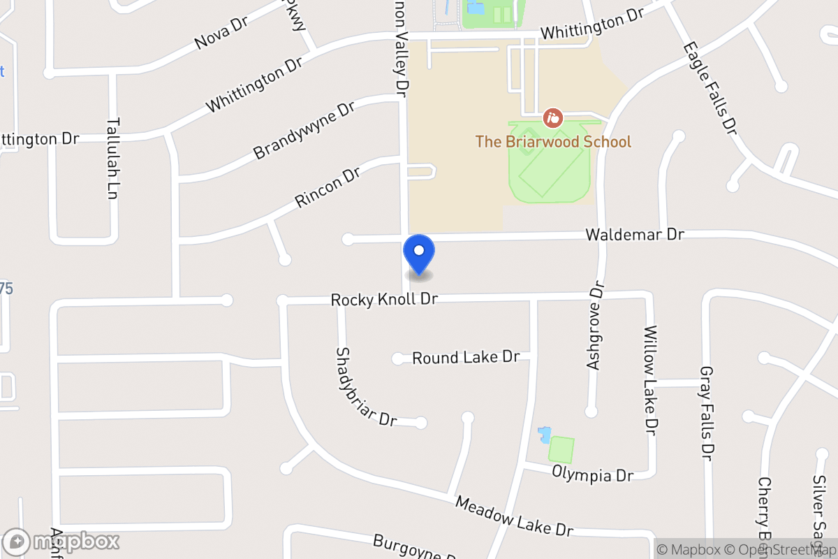 Map of 12246 Rocky Knoll Dr, Houston
