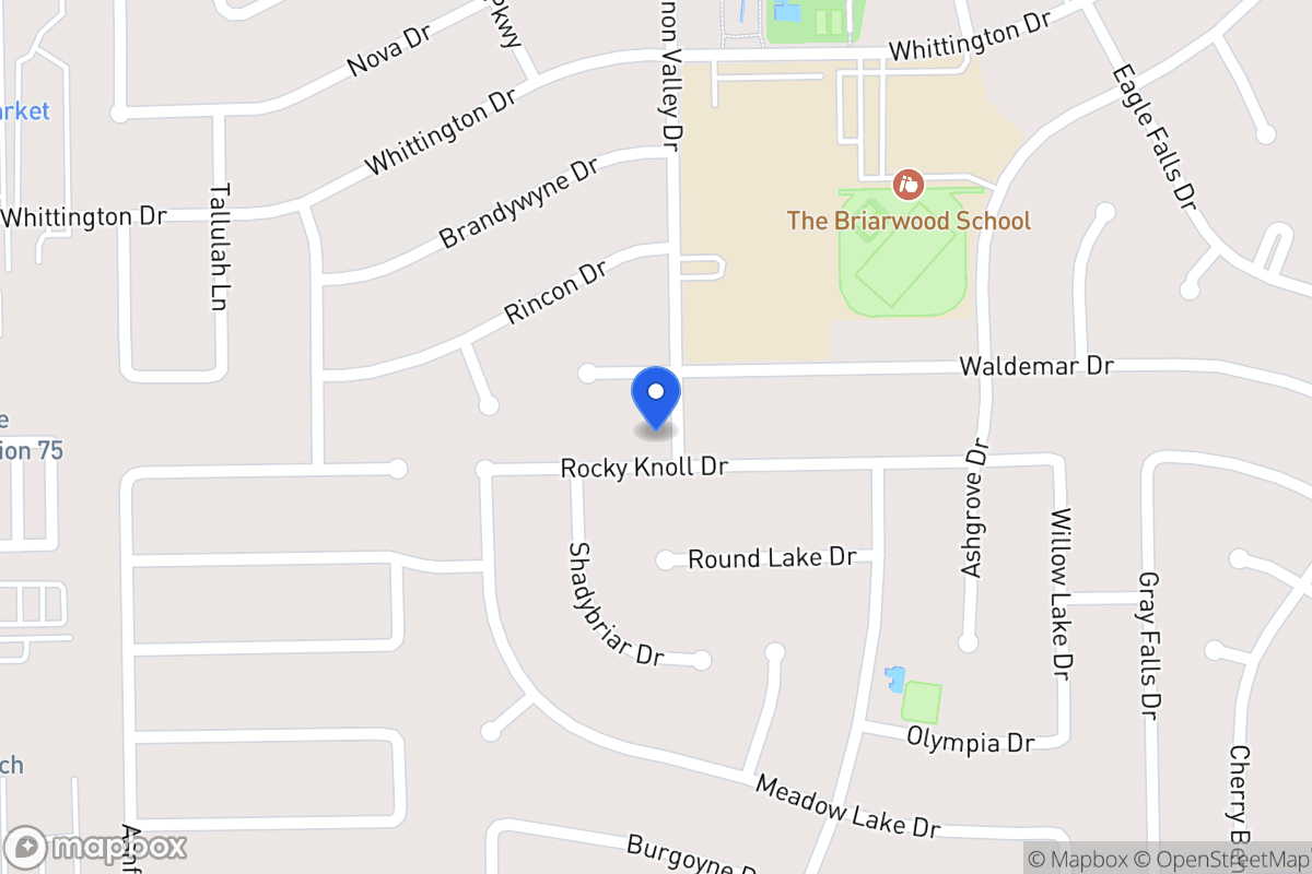 Map of 12302 Rocky Knoll Dr, Houston