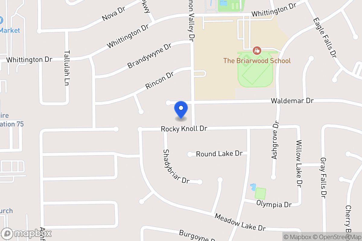 Map of 12306 Rocky Knoll Dr, Houston
