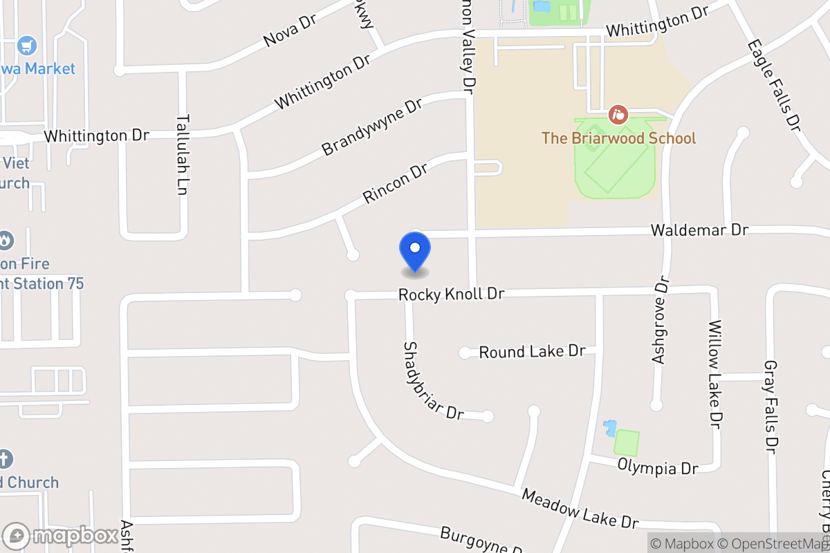 Map of 12314 Rocky Knoll Dr, Houston
