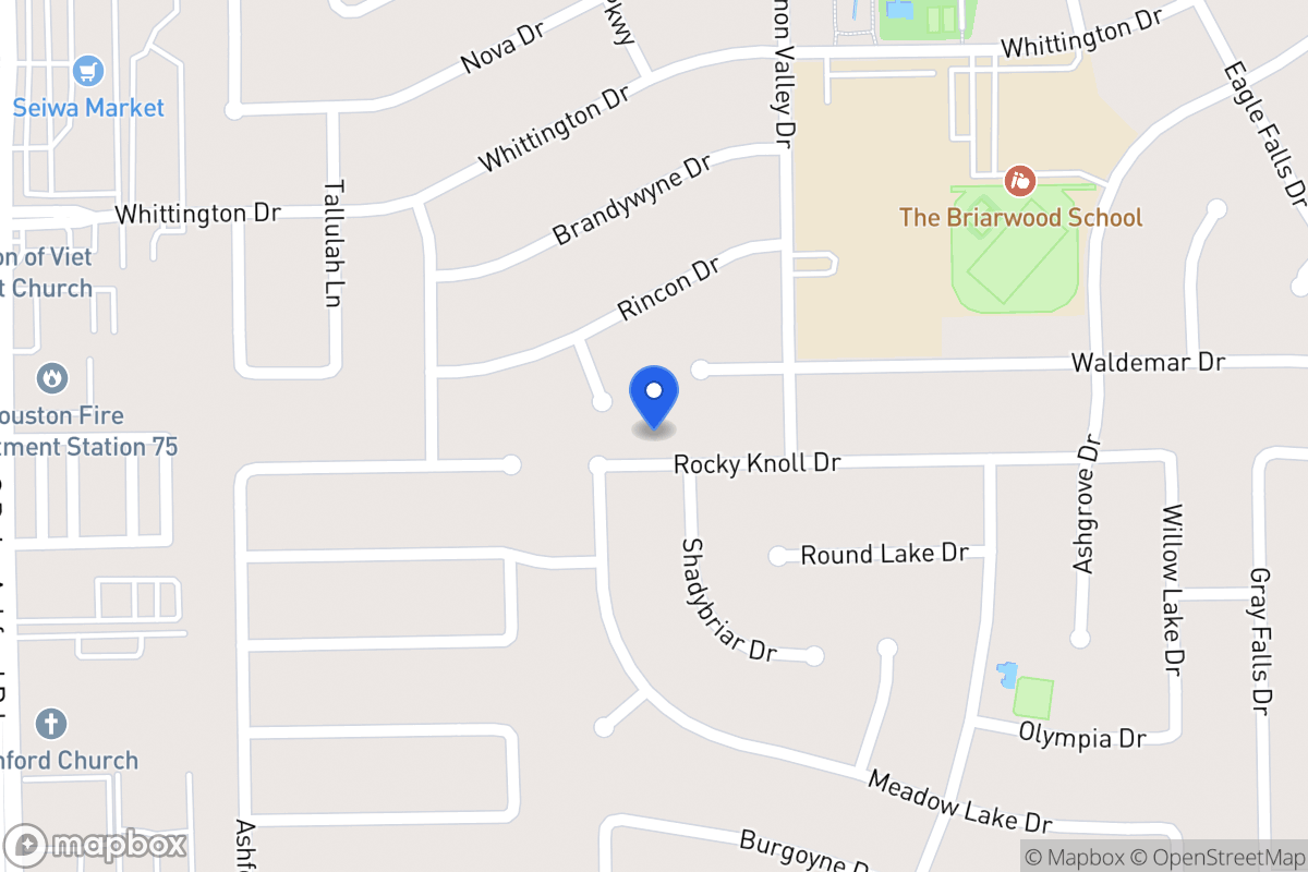 Map of 12322 Rocky Knoll Dr, Houston
