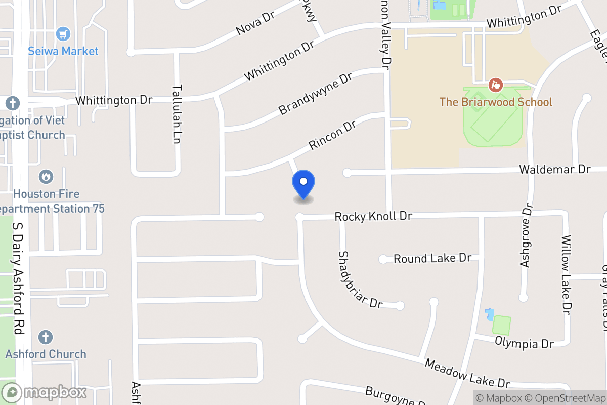 Map of 12330 Rocky Knoll Dr, Houston