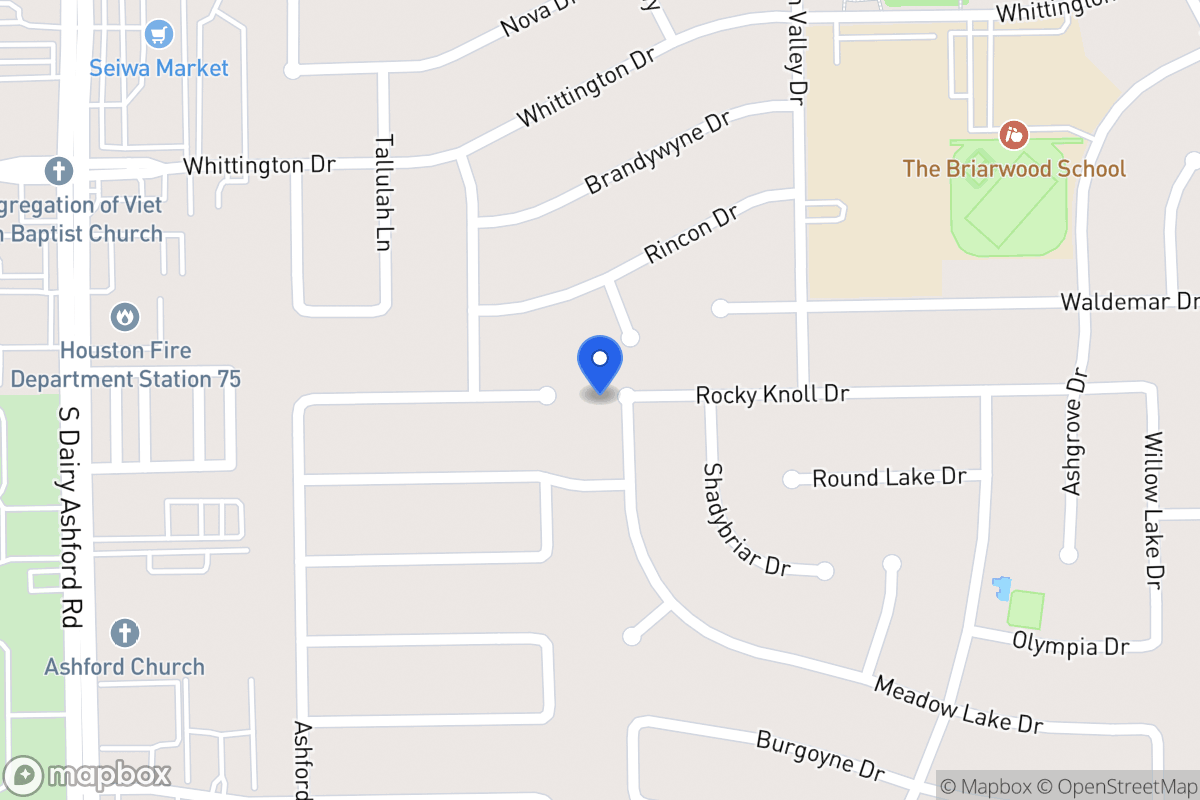 Map of 12355 Meadow Lake Dr, Houston