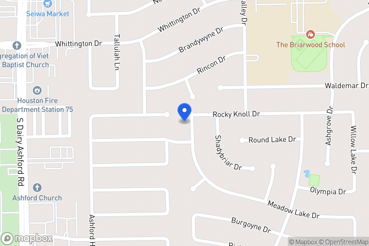 Map of 12351 Meadow Lake Dr, Houston