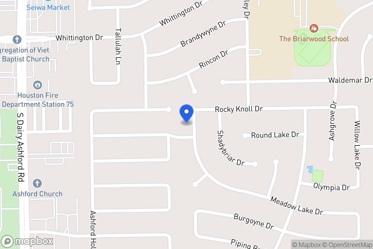 Map of 12347 Meadow Lake Dr, Houston