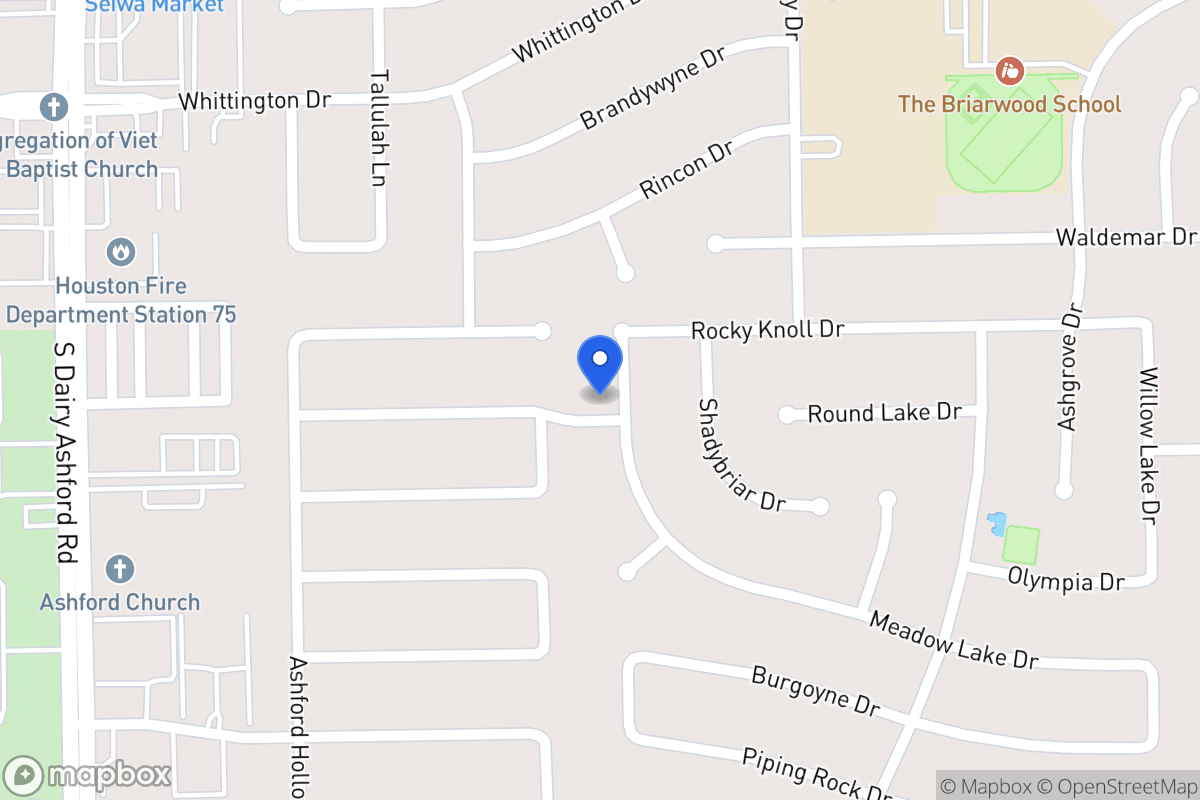 Map of 12343 Meadow Lake Dr, Houston