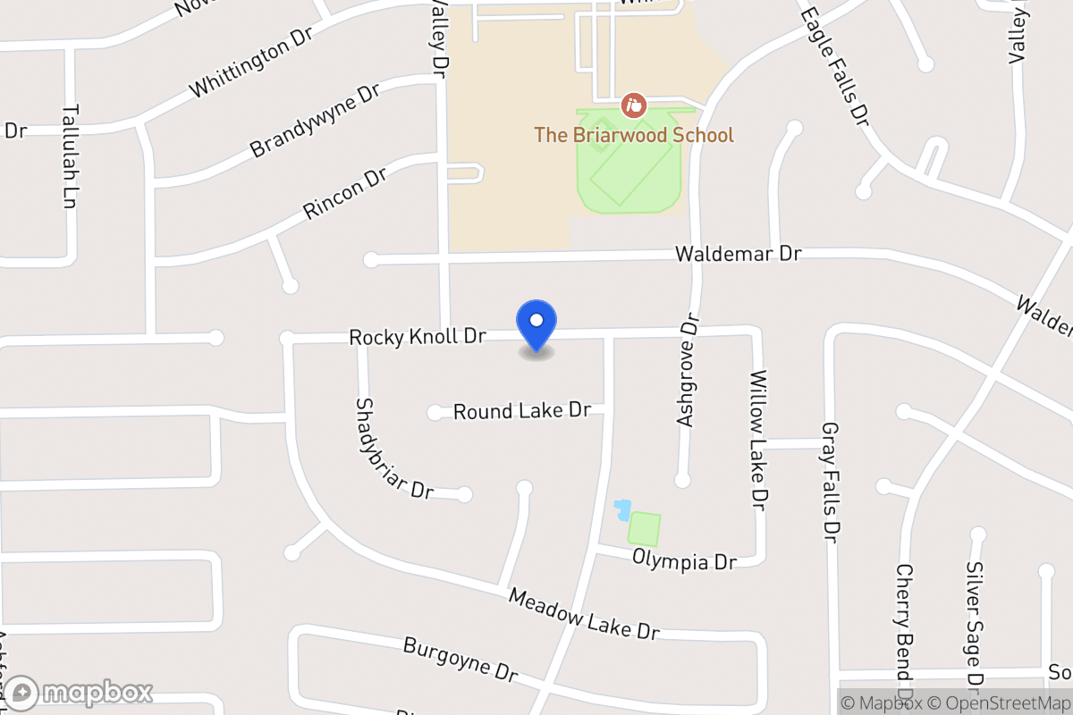 Map of 12231 Rocky Knoll Dr, Houston