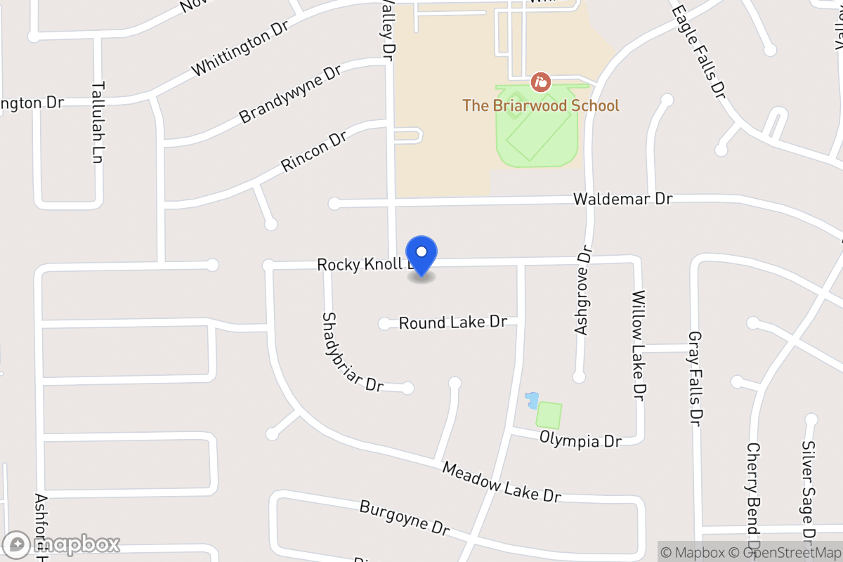 Map of 12243 Rocky Knoll Dr, Houston