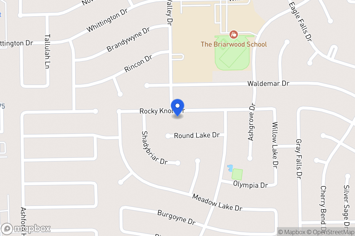 Map of 12247 Rocky Knoll Dr, Houston