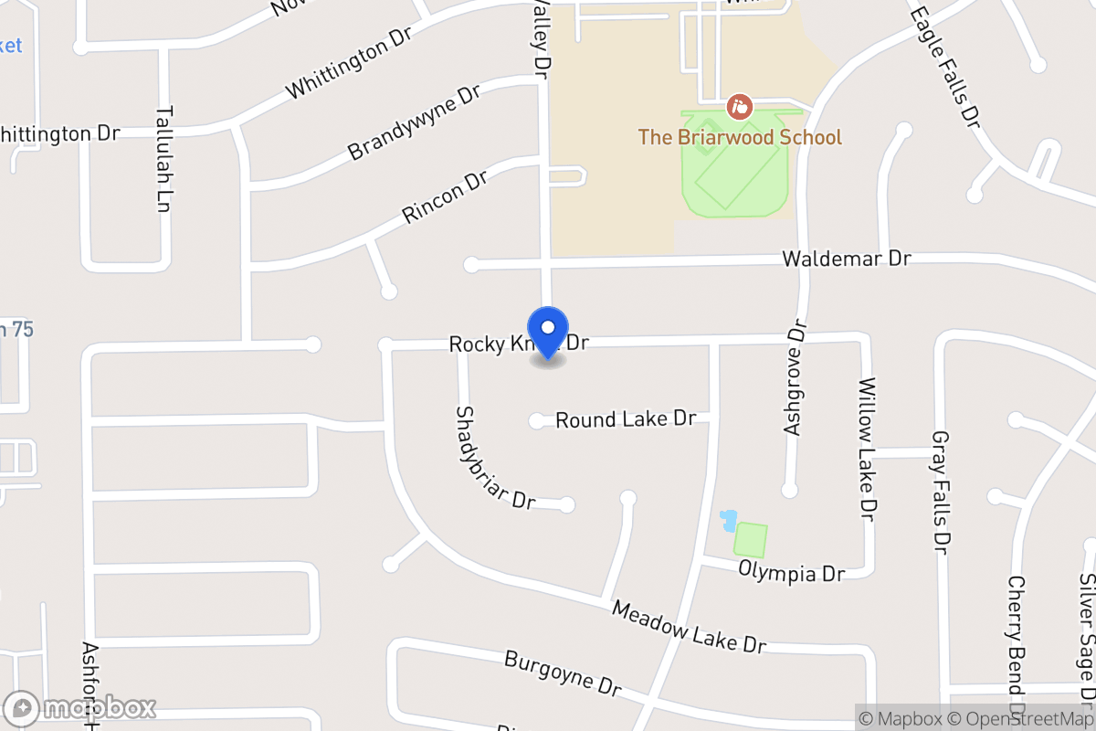 Map of 12251 Rocky Knoll Dr, Houston