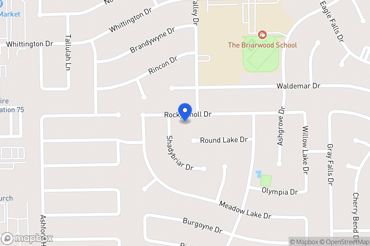 Map of 12307 Rocky Knoll Dr, Houston