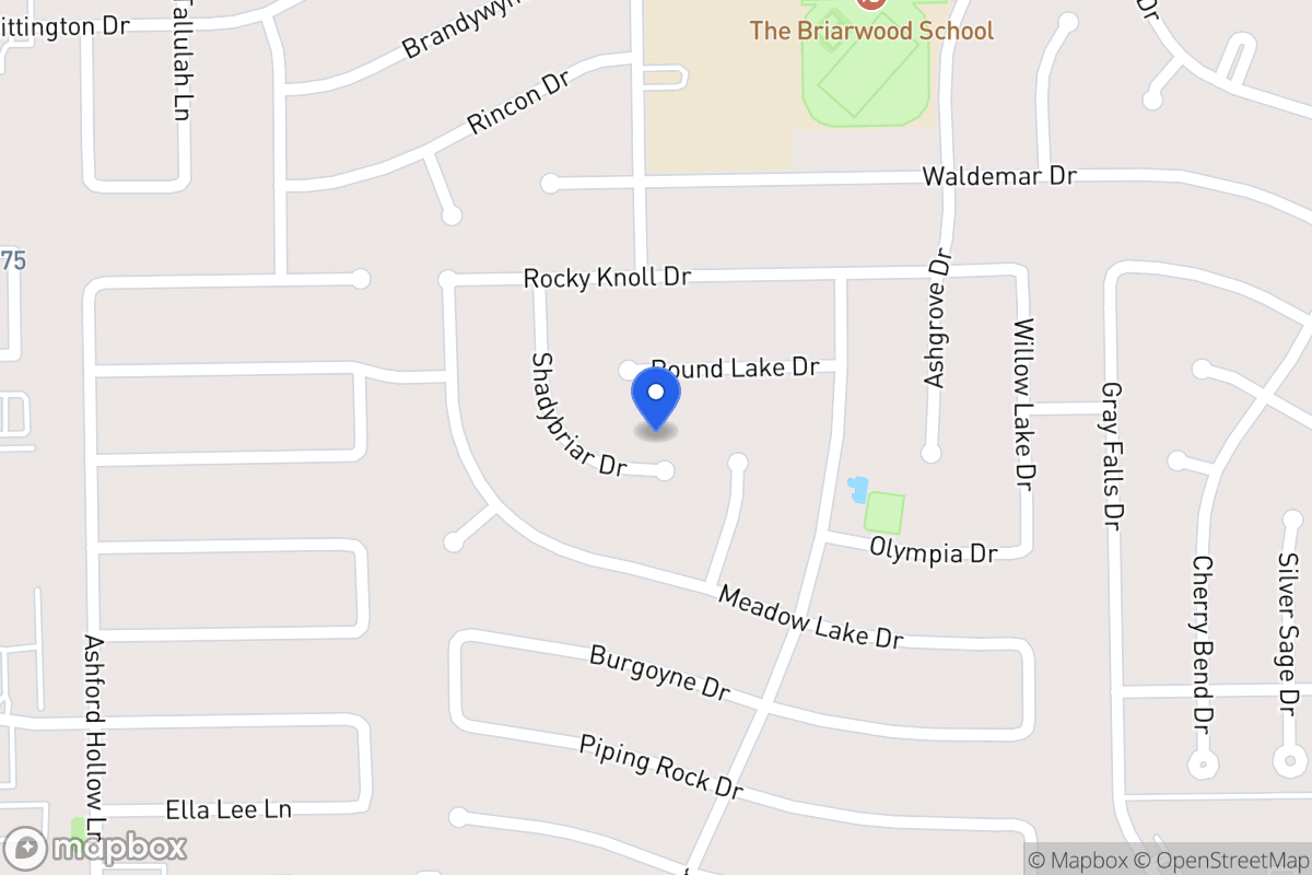 Map of 2123 Shadybriar Dr, Houston