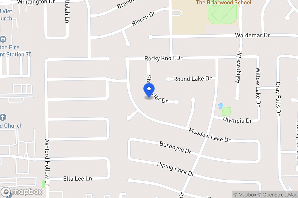 Map of 2102 Shadybriar Dr, Houston