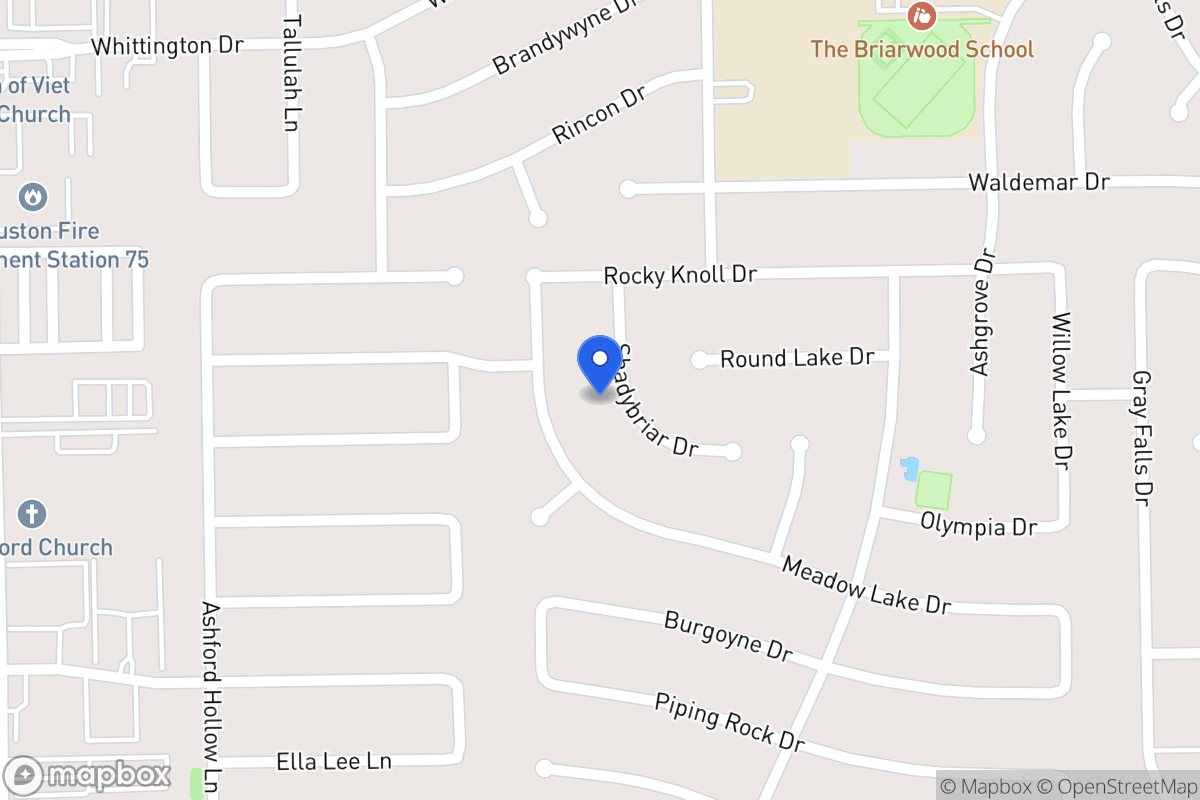 Map of 2022 Shadybriar Dr, Houston