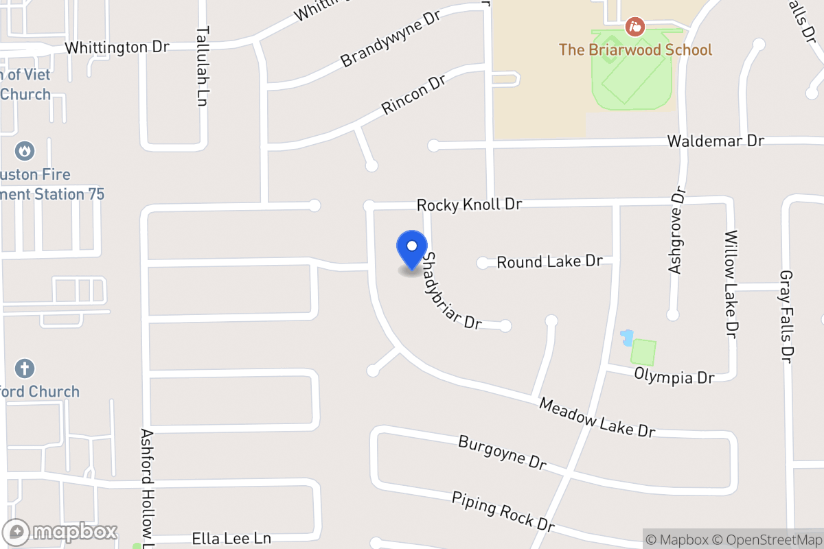 Map of 2018 Shadybriar Dr, Houston
