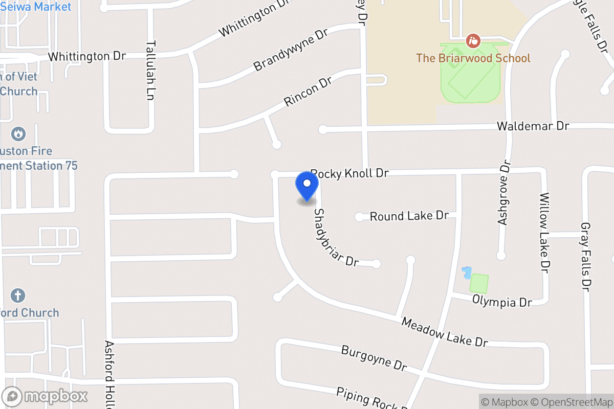 Map of 2010 Shadybriar Dr, Houston