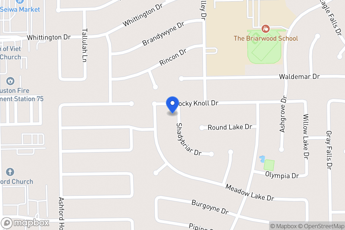 Map of 2006 Shadybriar Dr, Houston