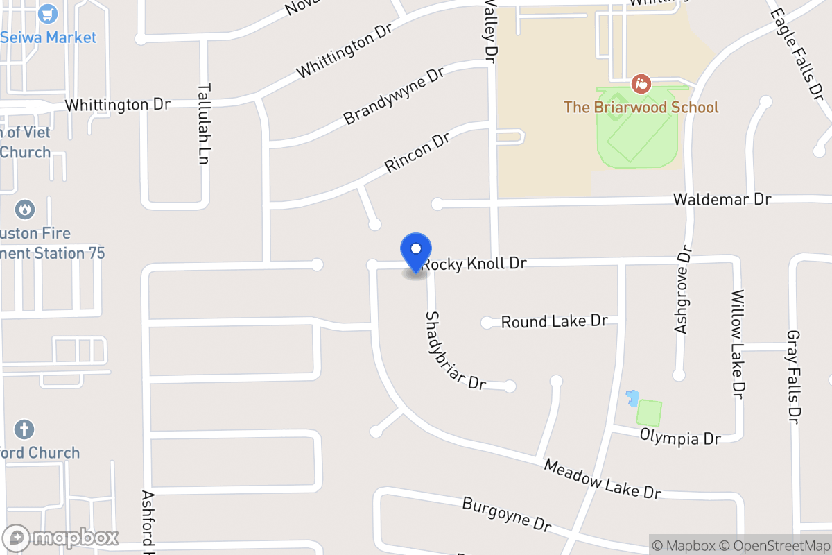 Map of 2002 Shadybriar Dr, Houston