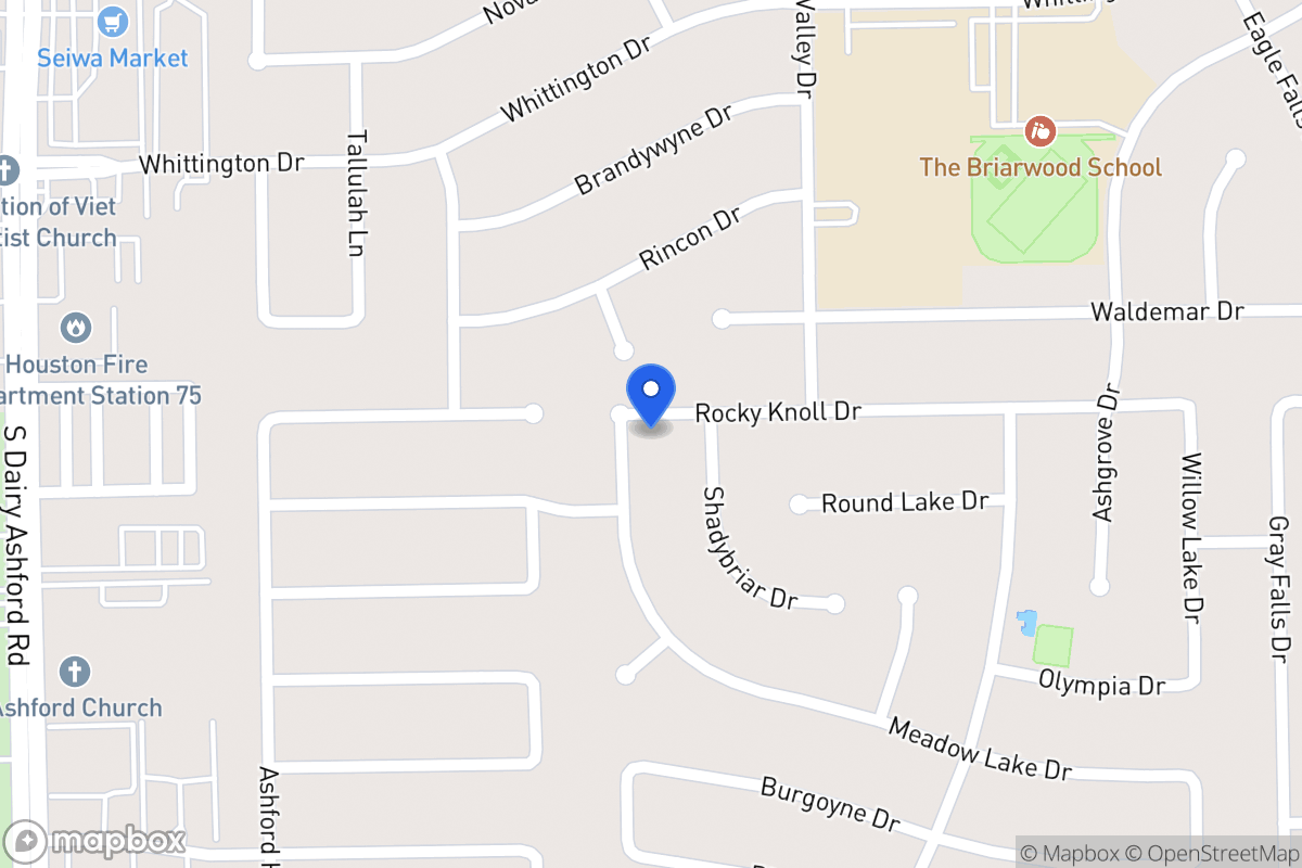 Map of 12354 Meadow Lake Dr, Houston