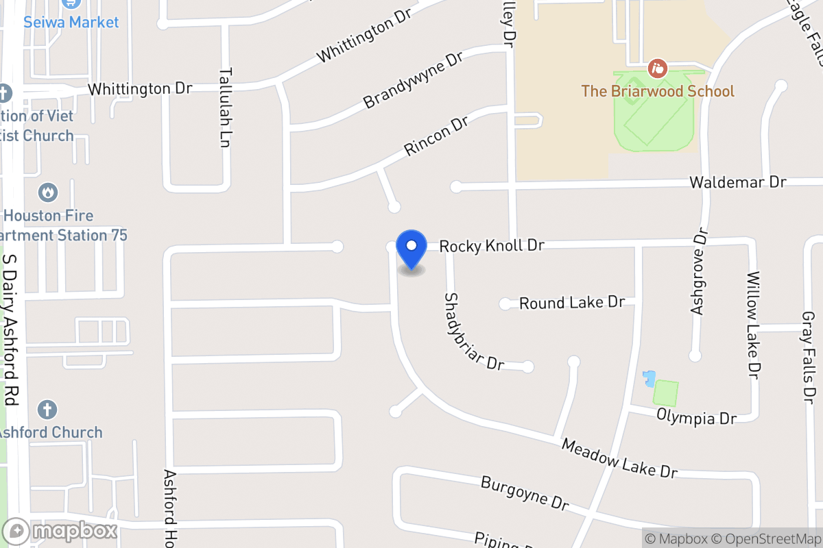 Map of 12350 Meadow Lake Dr, Houston