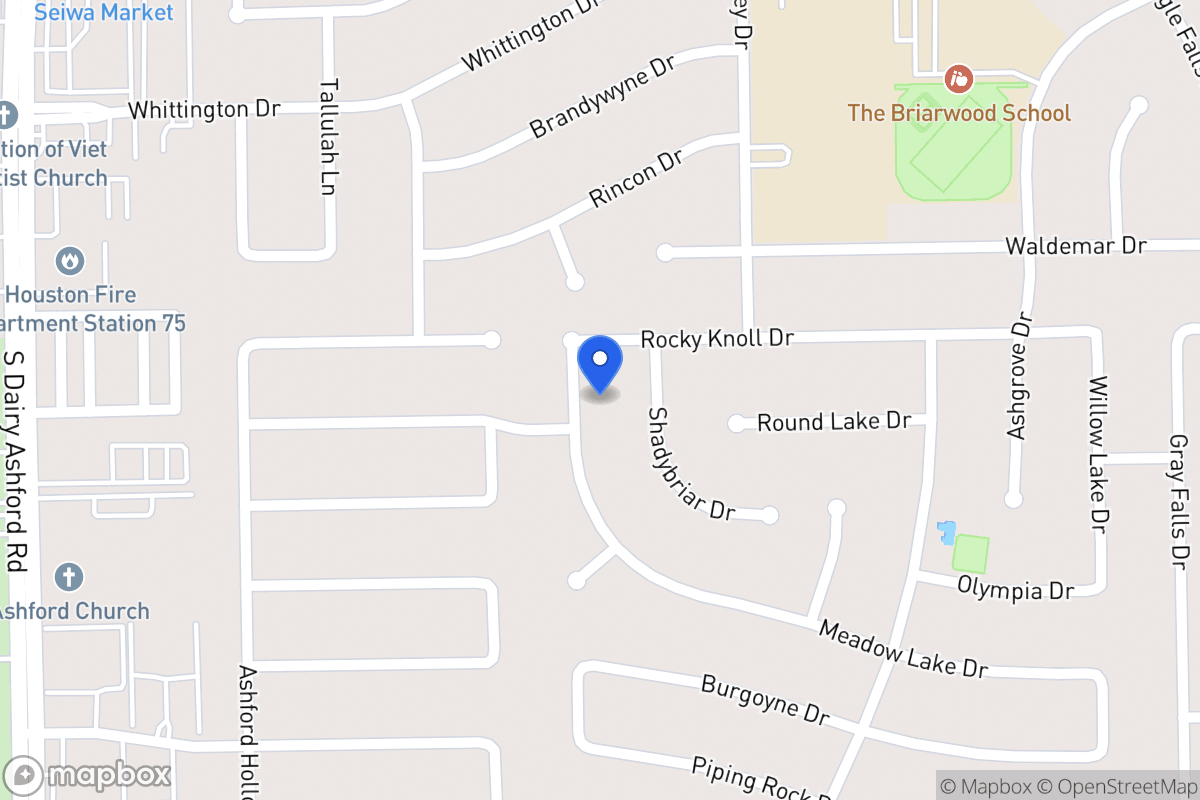 Map of 12346 Meadow Lake Dr, Houston