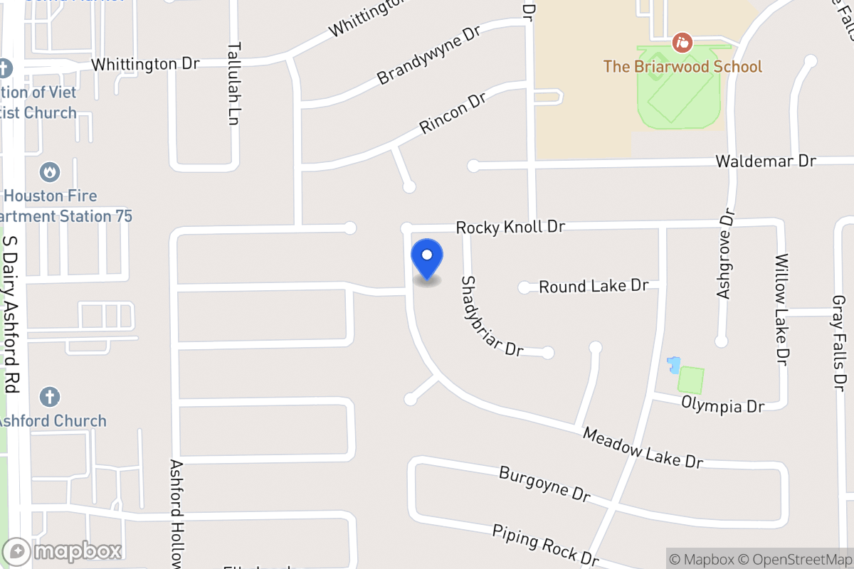 Map of 12342 Meadow Lake Dr, Houston