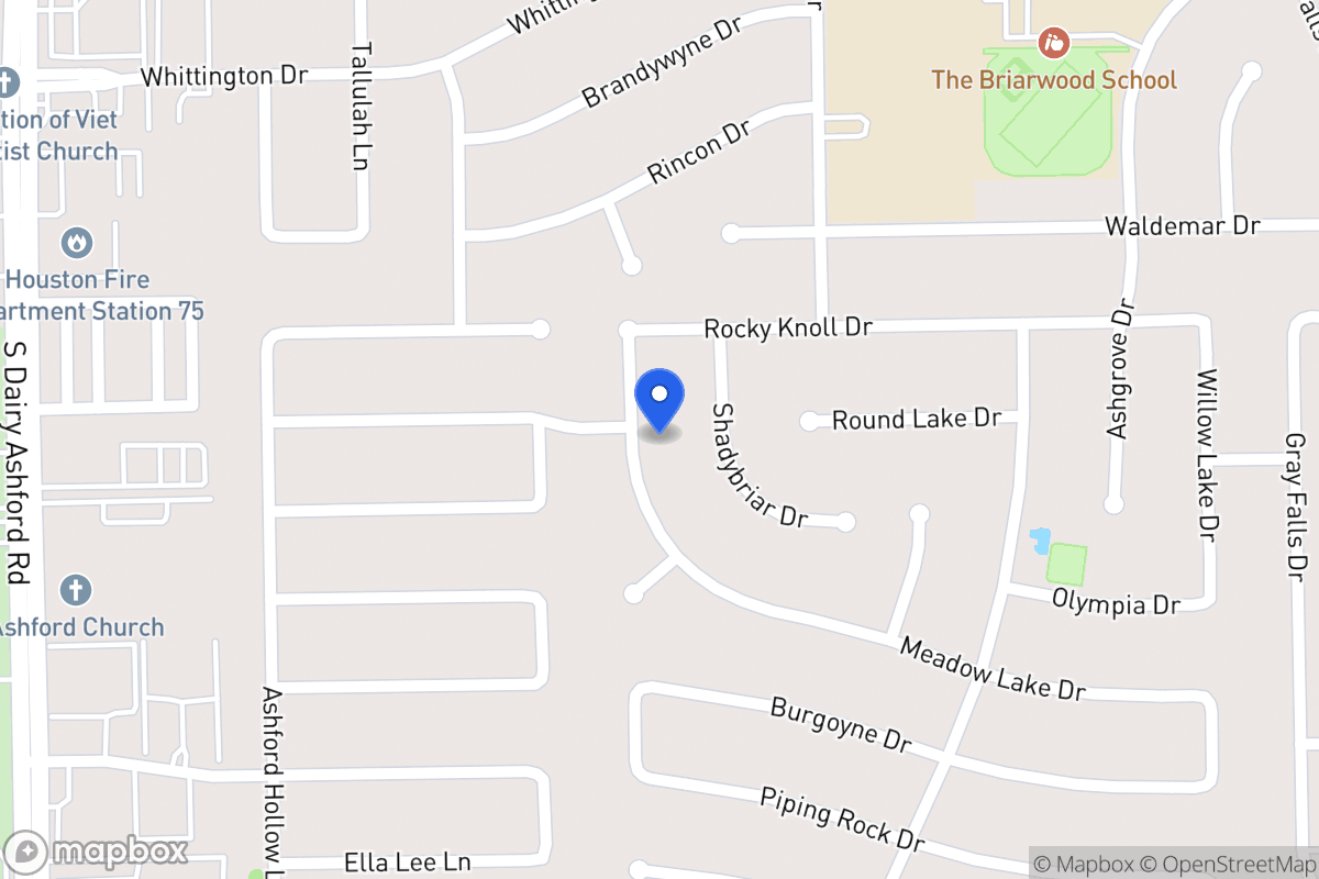 Map of 12338 Meadow Lake Dr, Houston