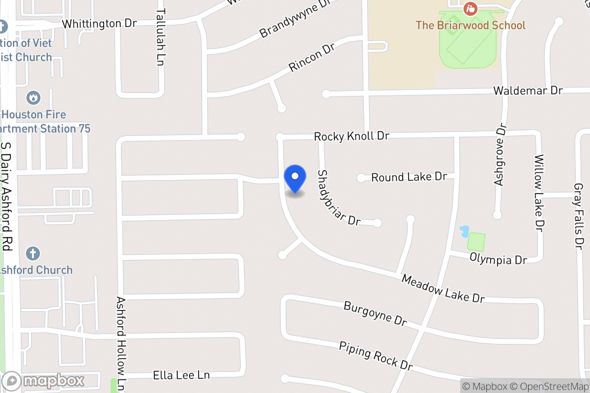 Map of 12334 Meadow Lake Dr, Houston