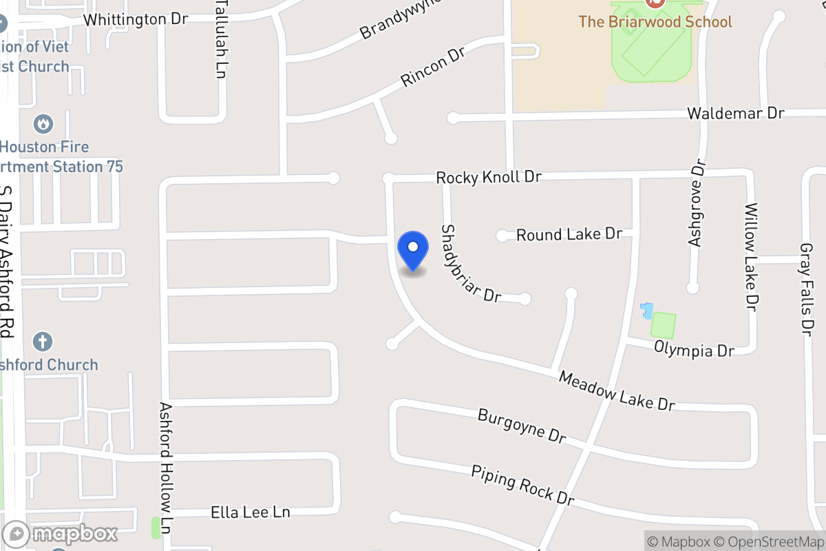 Map of 12330 Meadow Lake Dr, Houston