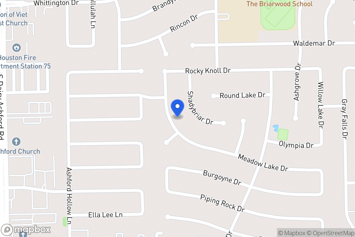 Map of 12326 Meadow Lake Dr, Houston