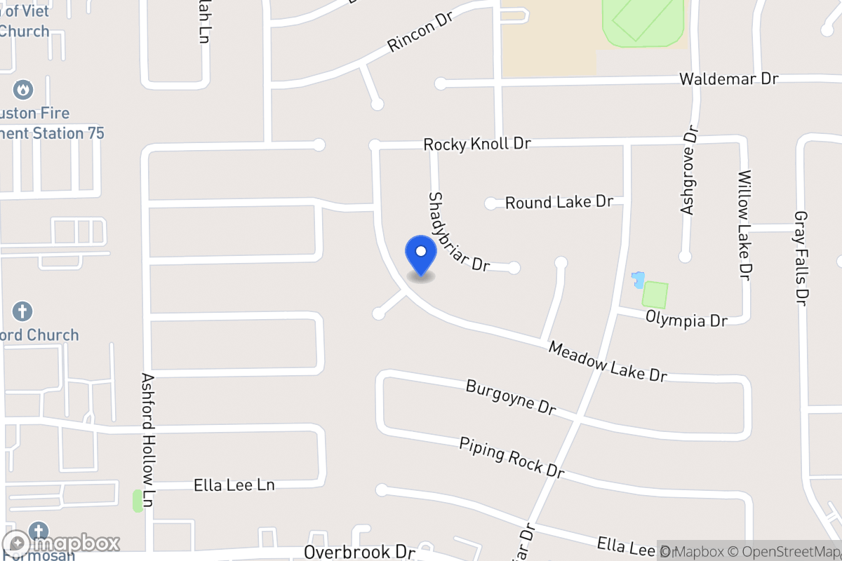 Map of 12318 Meadow Lake Dr, Houston