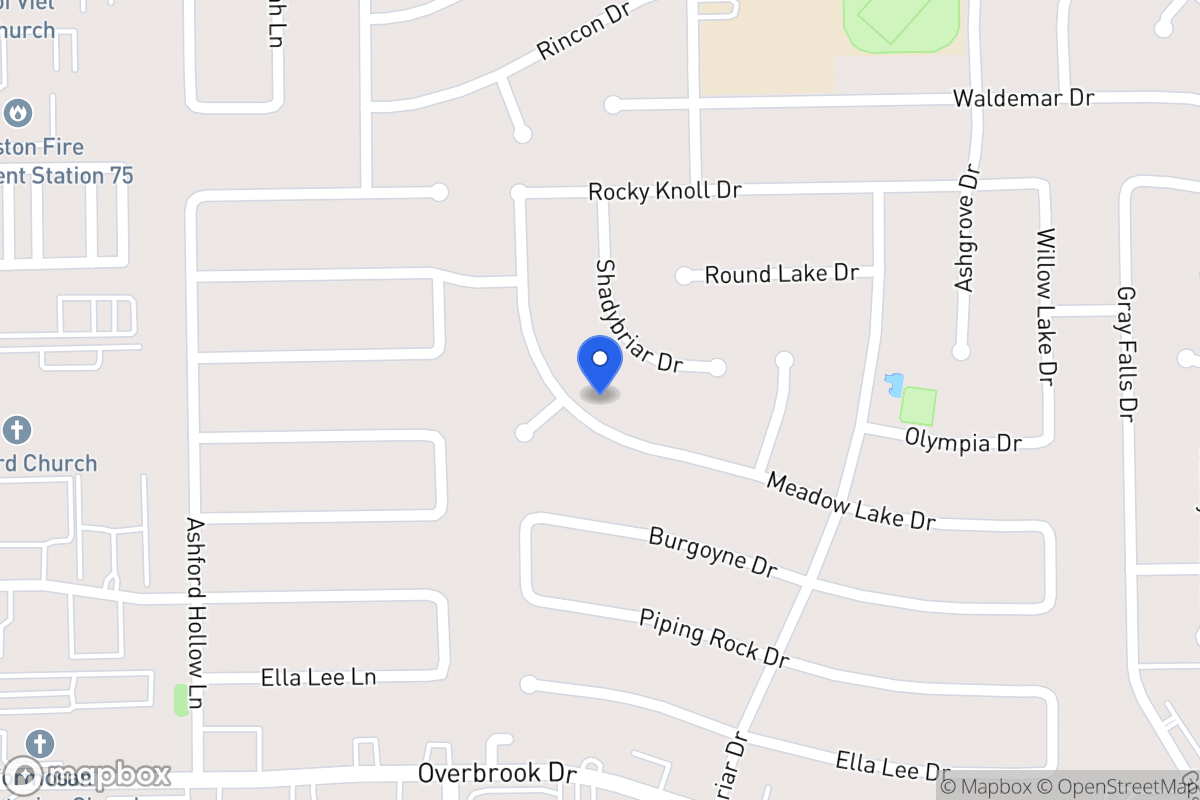 Map of 12314 Meadow Lake Dr, Houston