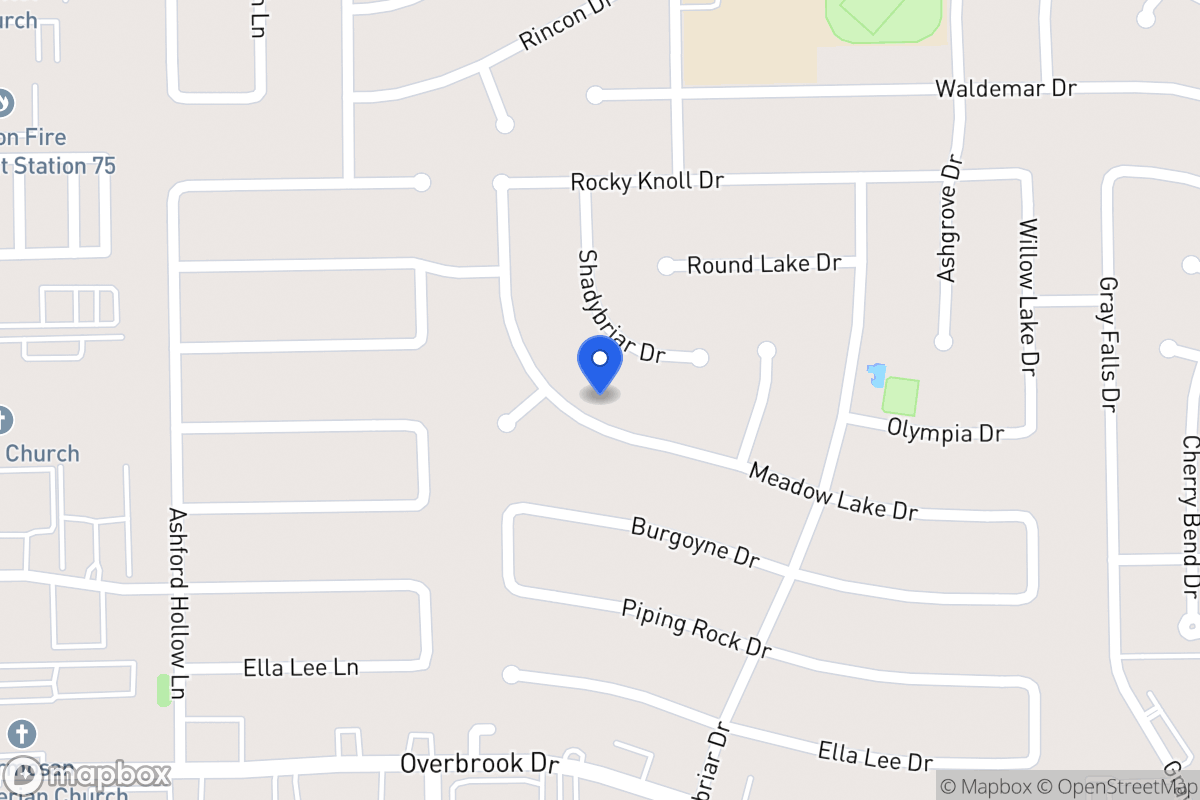 Map of 12310 Meadow Lake Dr, Houston