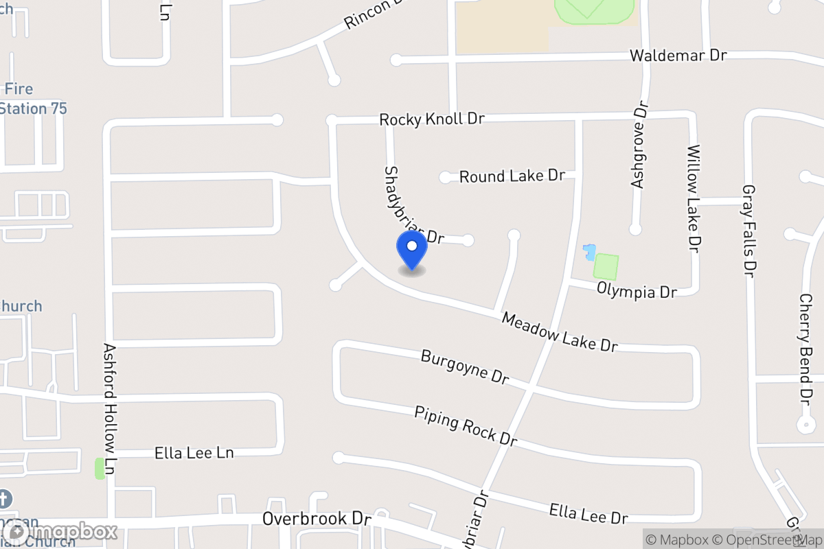 Map of 12306 Meadow Lake Dr, Houston