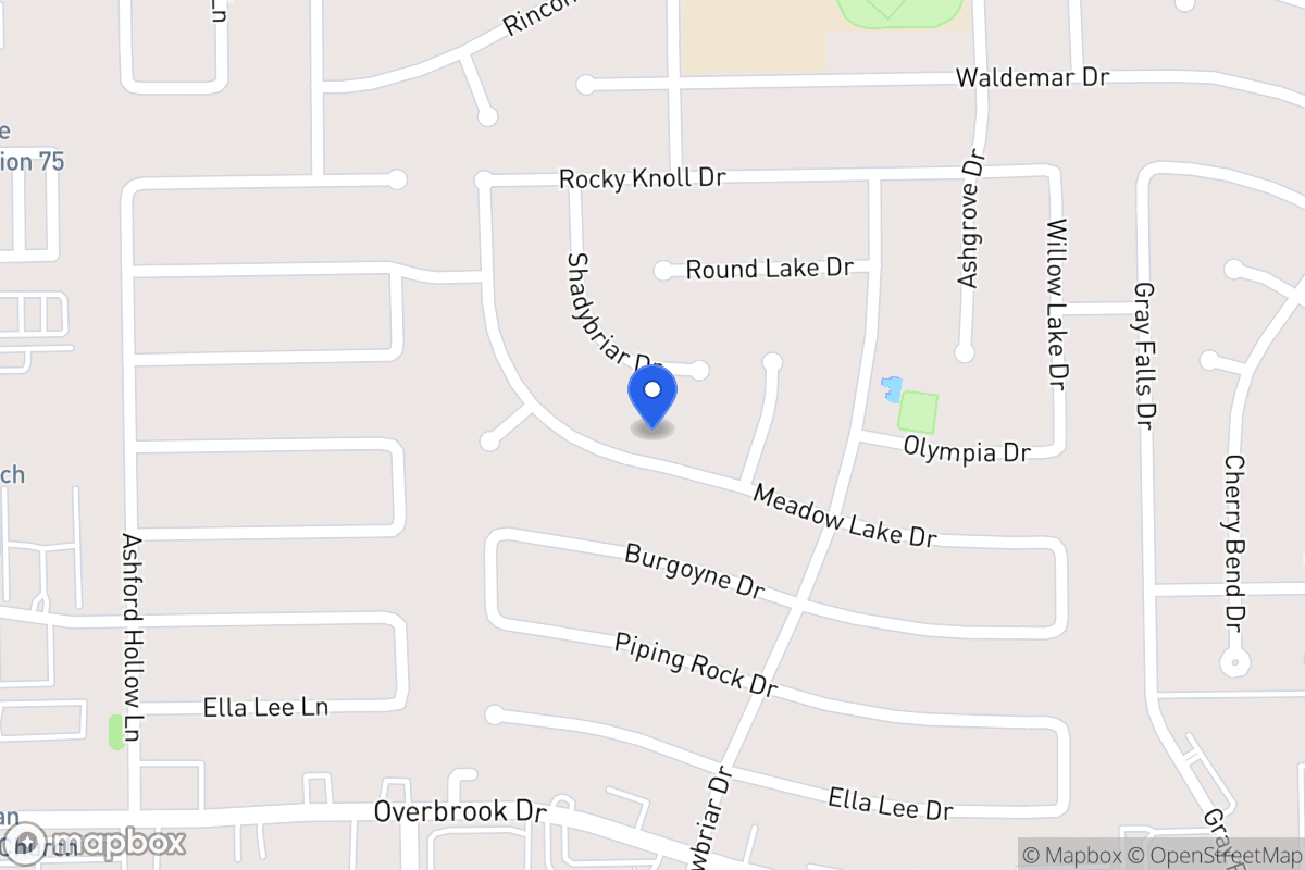 Map of 12234 Meadow Lake Dr, Houston