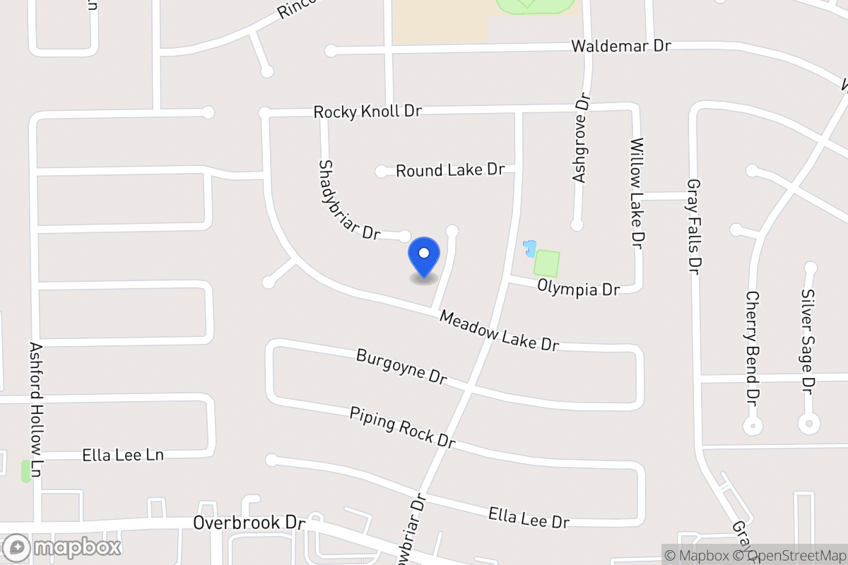 Map of 2206 Crystal Hills Dr, Houston