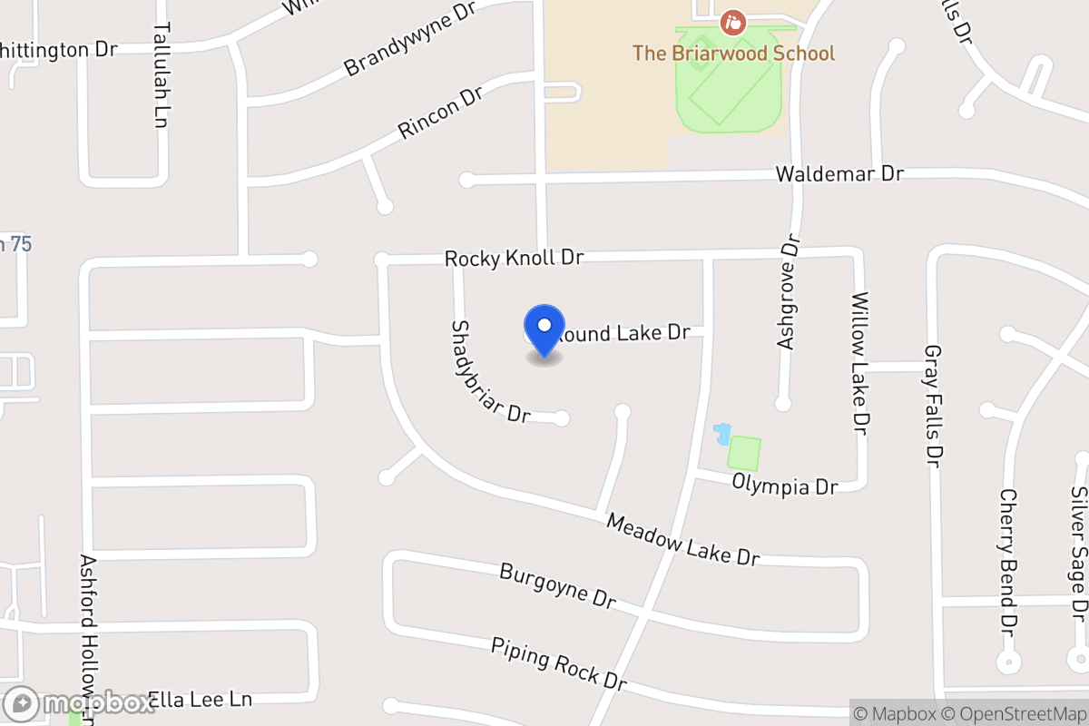 Map of 1910 Round Lake Dr, Houston