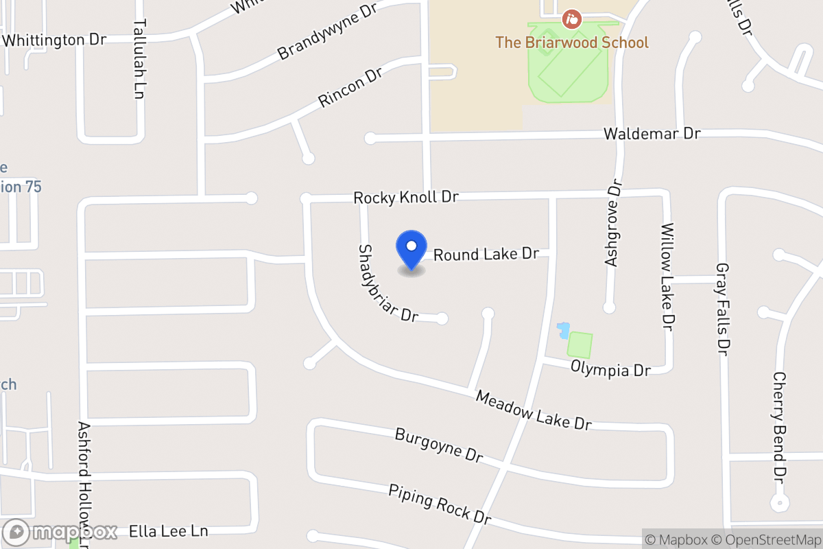 Map of 1906 Round Lake Dr, Houston