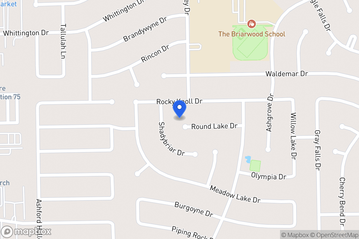 Map of 1907 Round Lake Dr, Houston