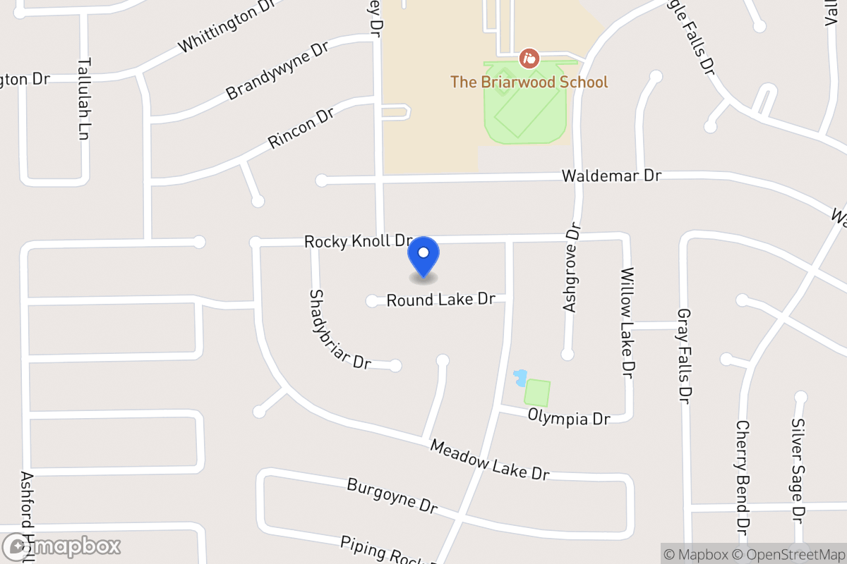 Map of 1923 Round Lake Dr, Houston