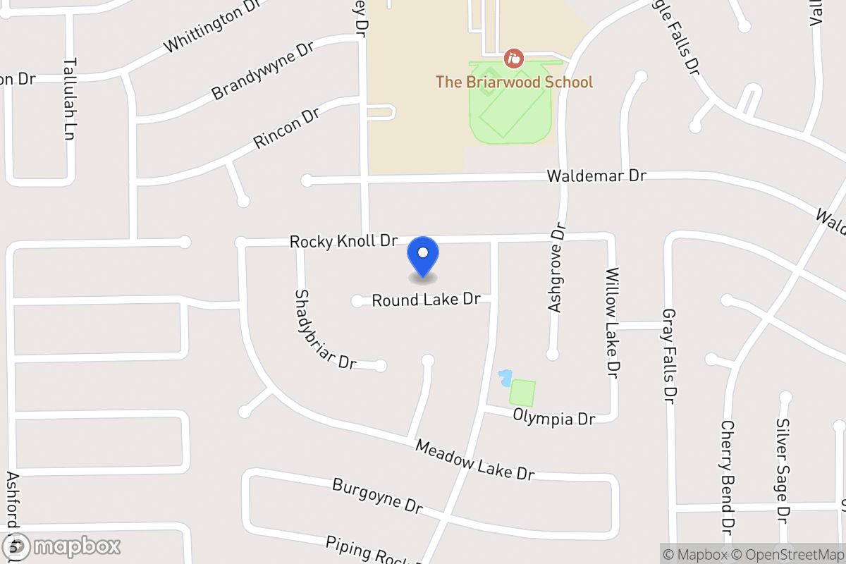Map of 1927 Round Lake Dr, Houston