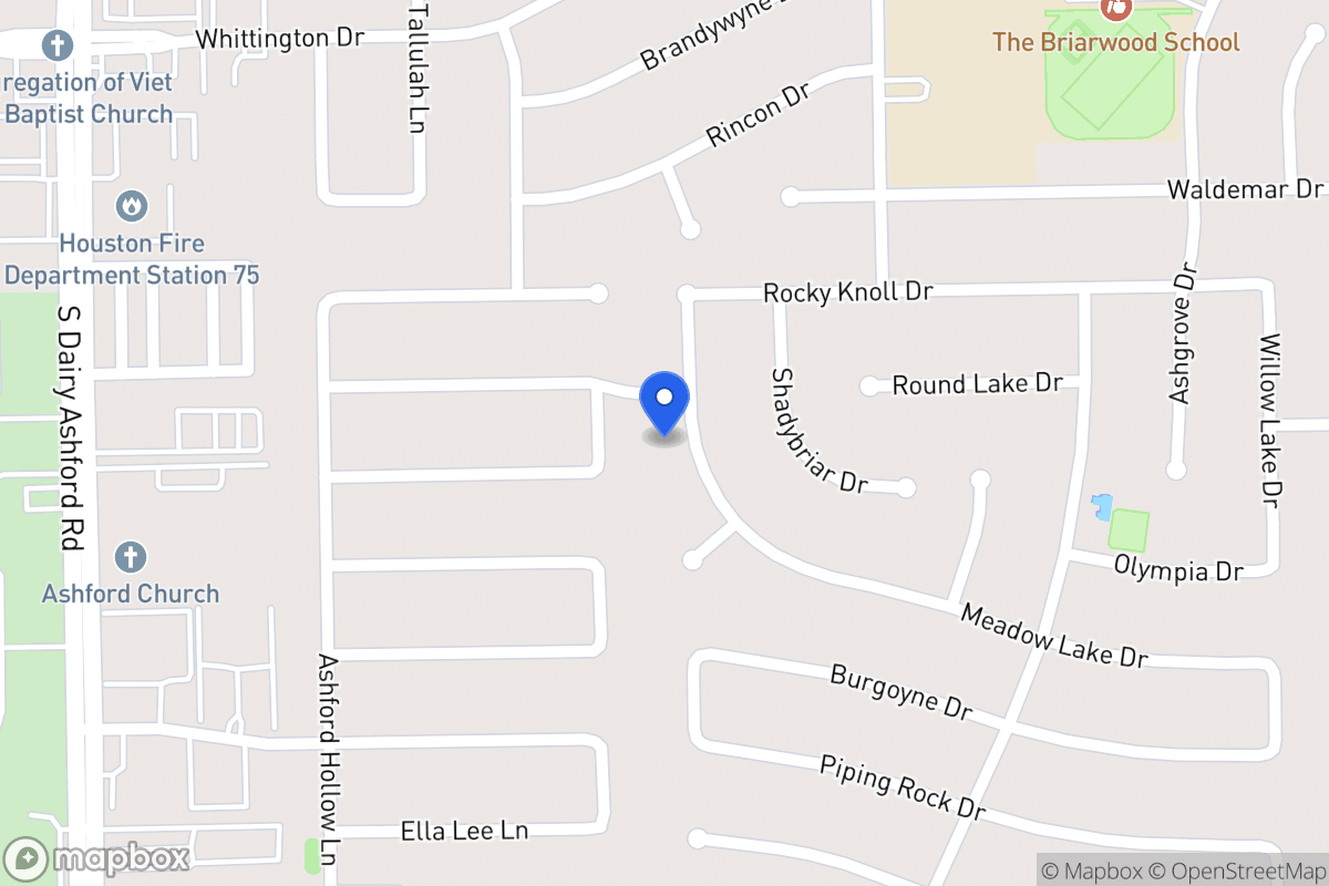 Map of 12335 Meadow Lake Dr, Houston