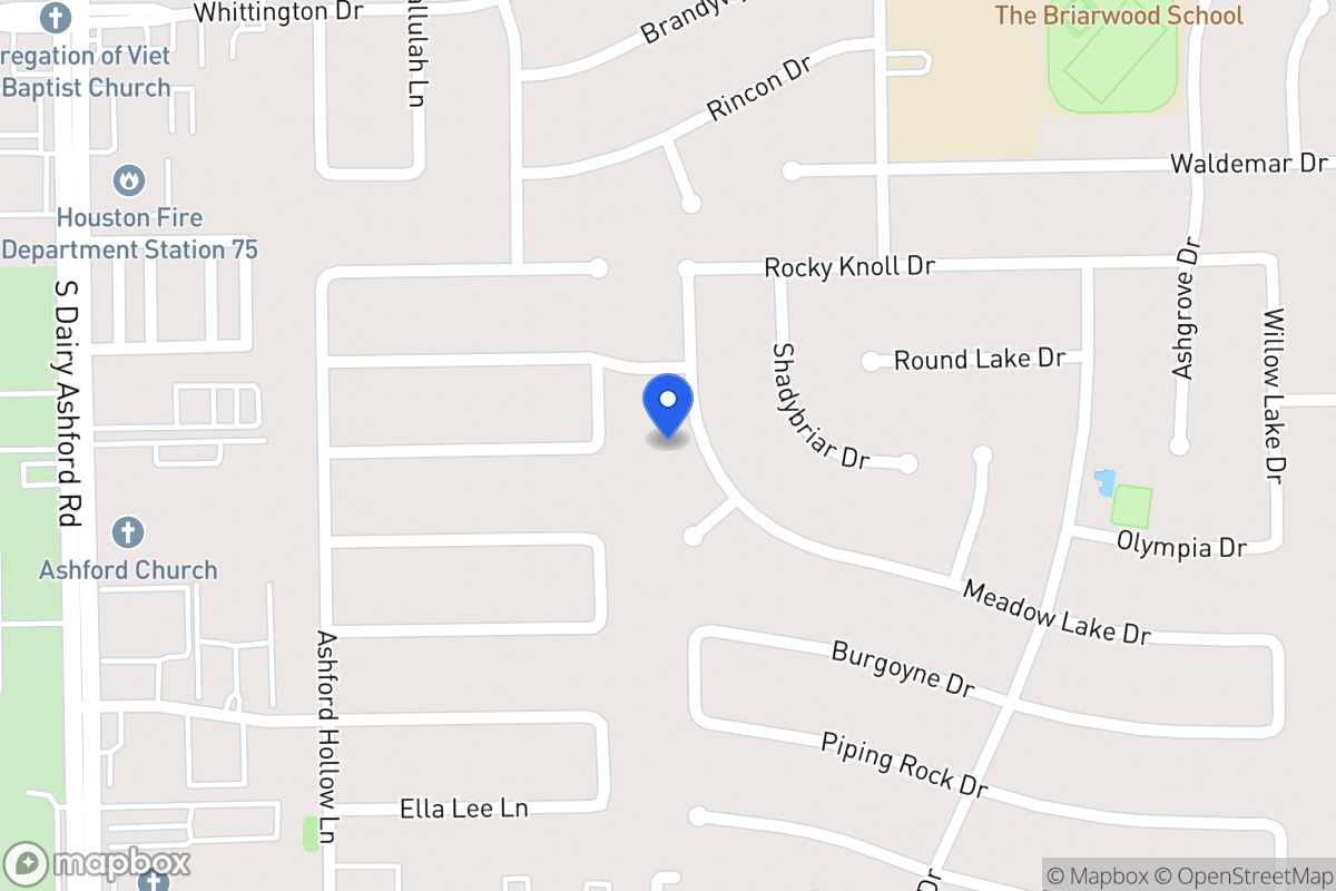 Map of 12331 Meadow Lake Dr, Houston